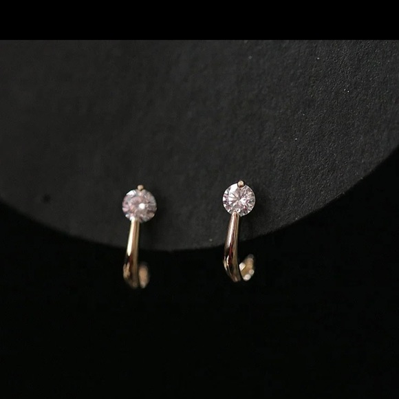 14K Gold filled Ear CZ earrings - Picture 3 of 6